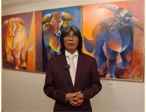 Painting exhibition by the artist Olmedo Quimbita